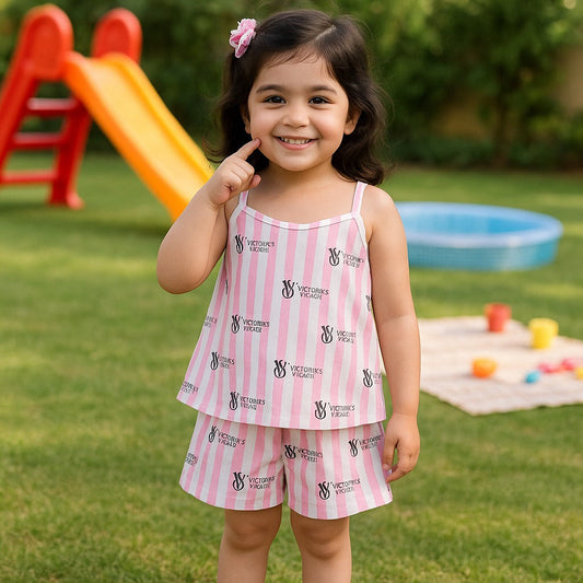 Signature Stripe  Kids Short Set
